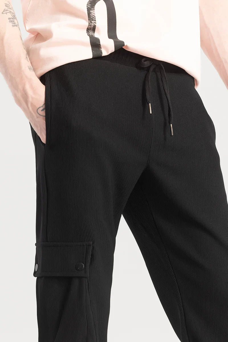 Pockethrive Black Corduroy Cargo Pant | Relove