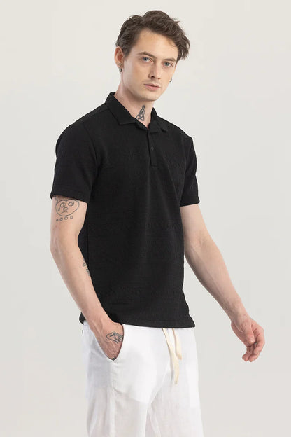 Stockade Black Polo T-Shirt | Relove