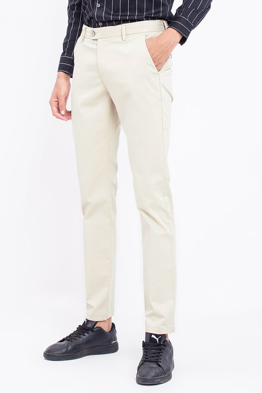 SF Cream 2-Way Stretch Washed Chino - SNITCH