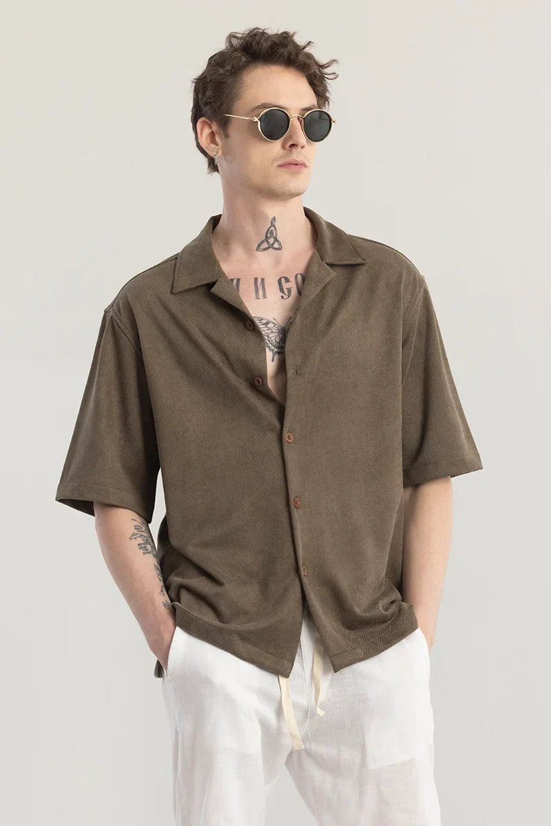 Chilluxe Brown Oversized Shirt | Relove