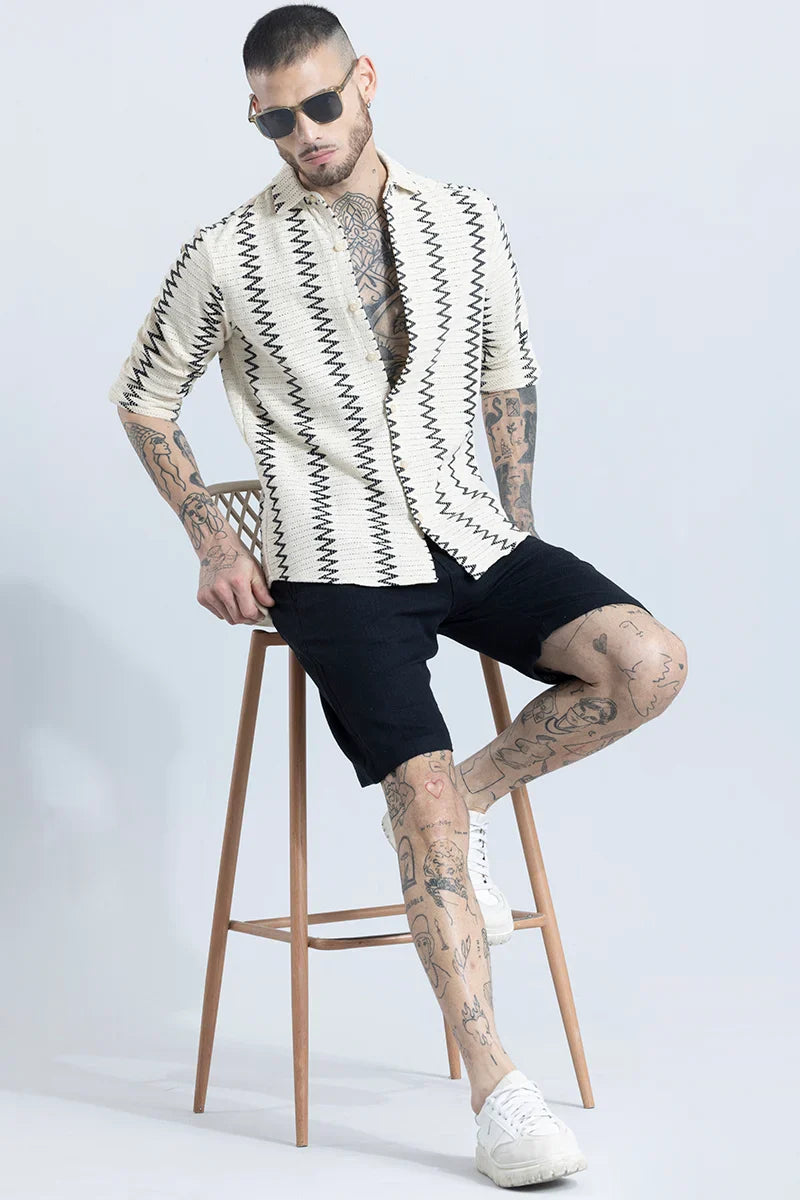 Zigwi White Crochet Shirt | Relove