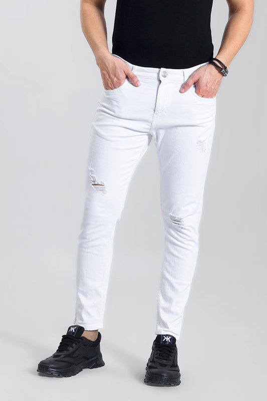 Distressed White Skinny Jeans | Relove