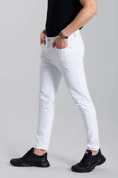 Distressed White Skinny Jeans | Relove