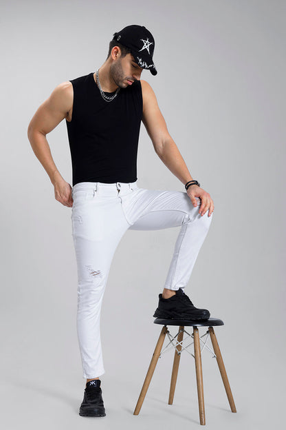 Distressed White Skinny Jeans | Relove