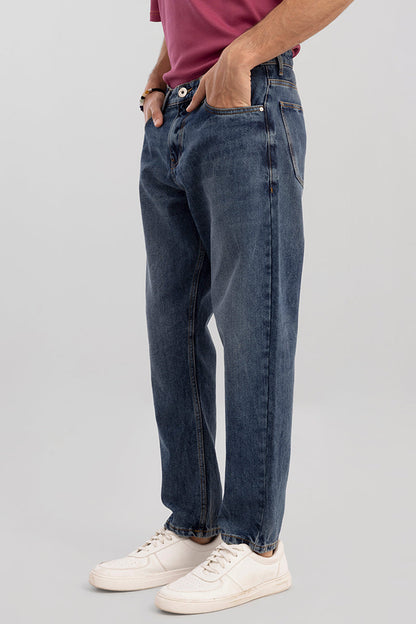 Boozy Mid Blue Basic Baggy Fit Jeans | Relove