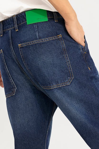 Zappy Mid Blue Basic Baggy Jeans | Relove