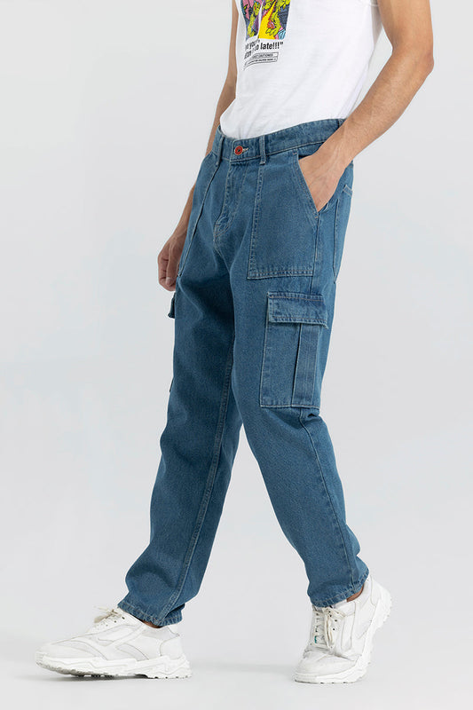 Dawn Mid Blue Baggy Fit Jeans | Relove