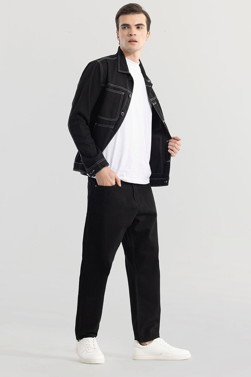 ShadowTwill Black Baggy Jeans | Relove