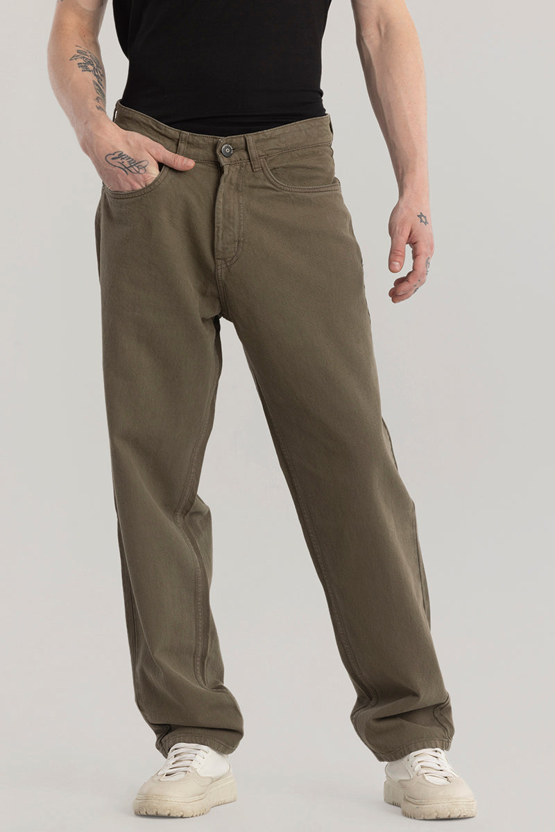 Evader Brown Baggy Fit Jeans | Relove