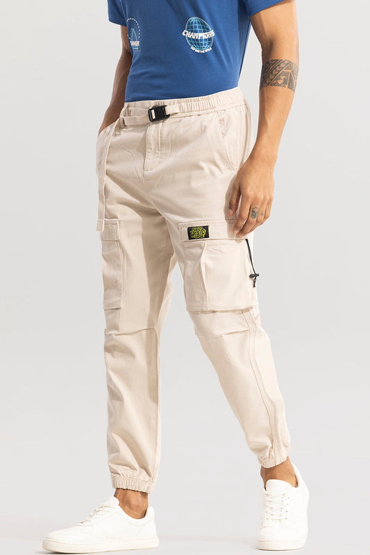 Hexa-Pocket Cream Cargo pant | Relove