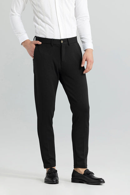 Weave Knit Black Trouser | Relove