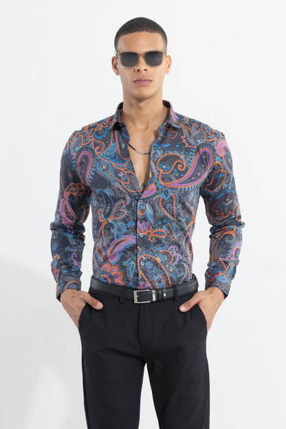 Bohemian Paisley Black Shirt | Relove