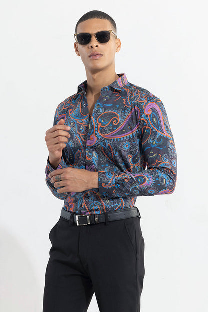 Bohemian Paisley Black Shirt | Relove