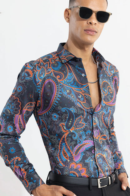 Bohemian Paisley Black Shirt | Relove