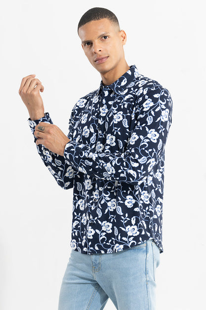 Jasmine Navy Shirt | Relove