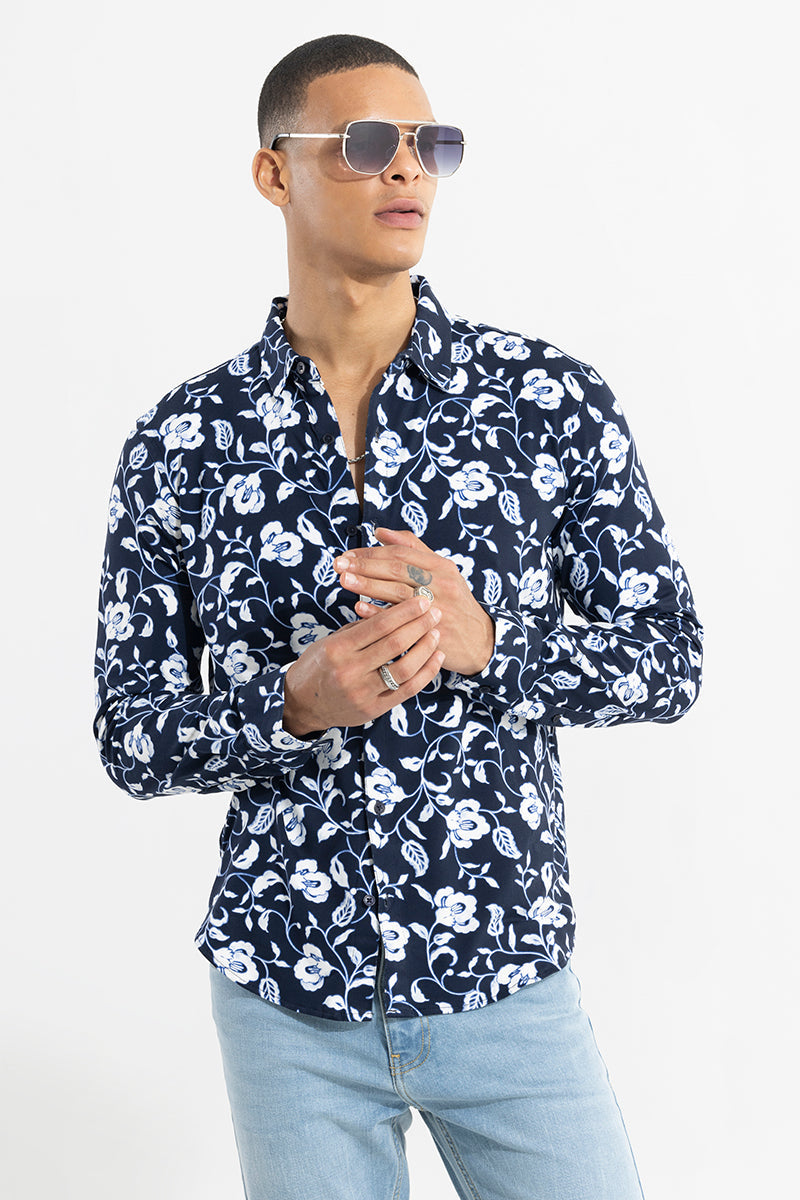 Jasmine Navy Shirt | Relove