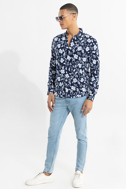 Jasmine Navy Shirt | Relove