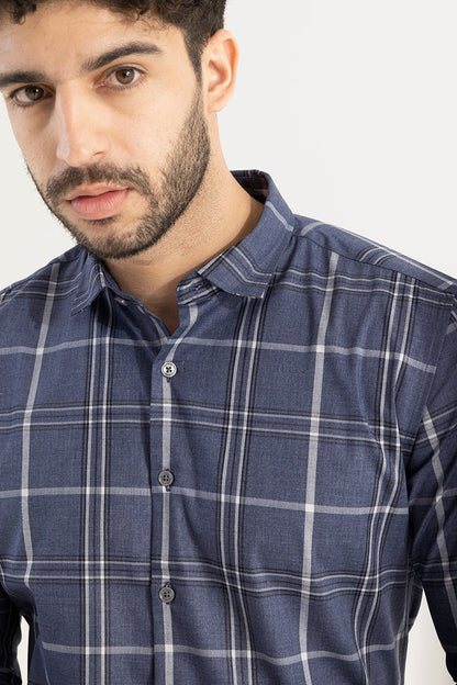 Cubix Square Melange Blue Shirt | Relove