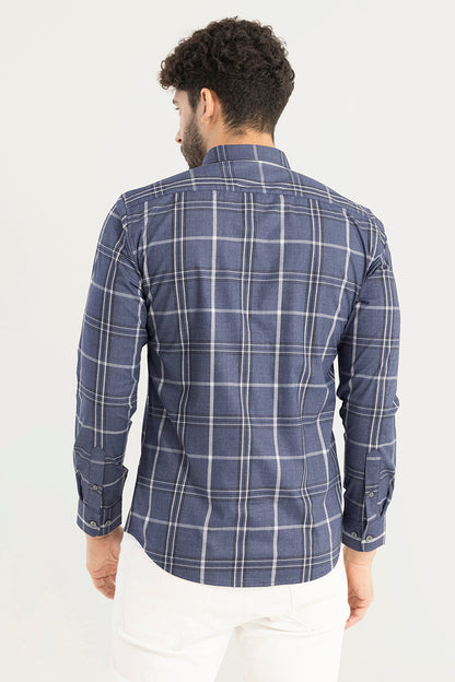 Cubix Square Melange Blue Shirt | Relove