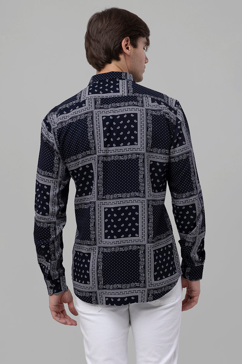 Arcade Bandana Navy Shirt | Relove