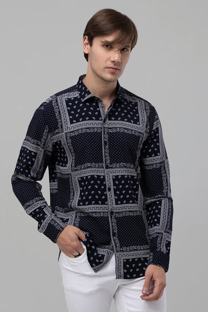 Arcade Bandana Navy Shirt | Relove