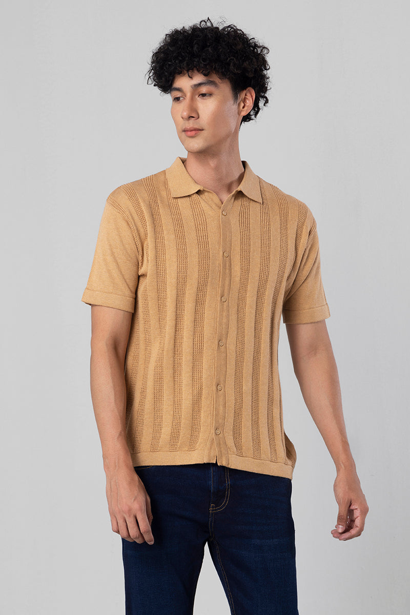 Elliot Knit Beige Shirt | Relove