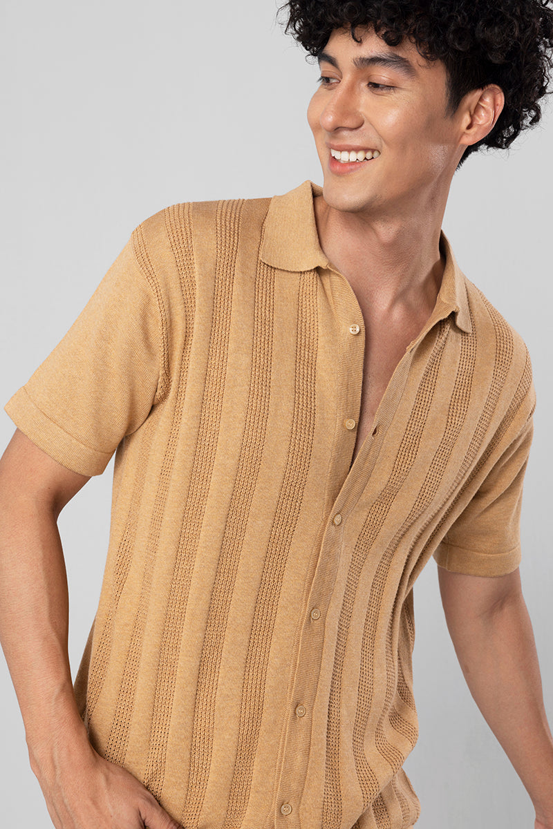 Elliot Knit Beige Shirt | Relove