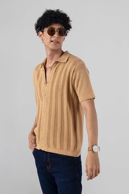 Elliot Knit Beige Shirt | Relove