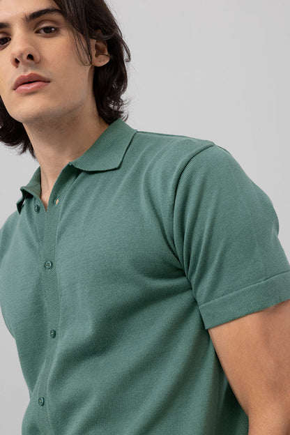Fine Knit Green Shirt | Relove