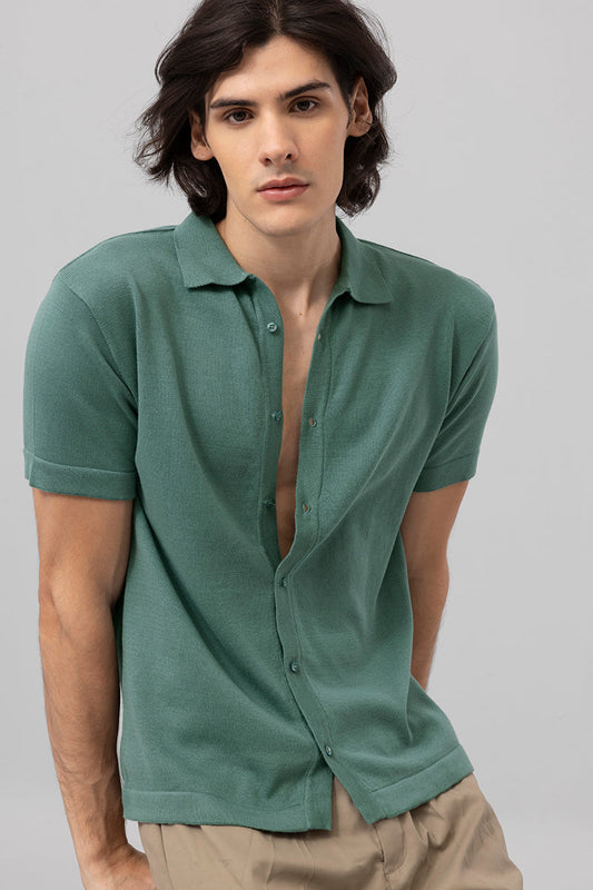 Fine Knit Green Shirt | Relove