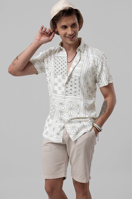 Tribal Art White Shirt | Relove