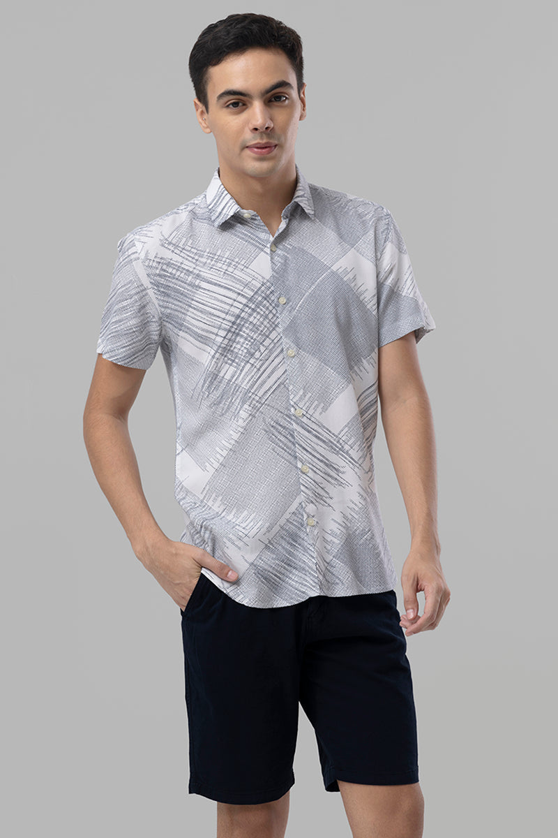 Complex Lines White Shirt | Relove