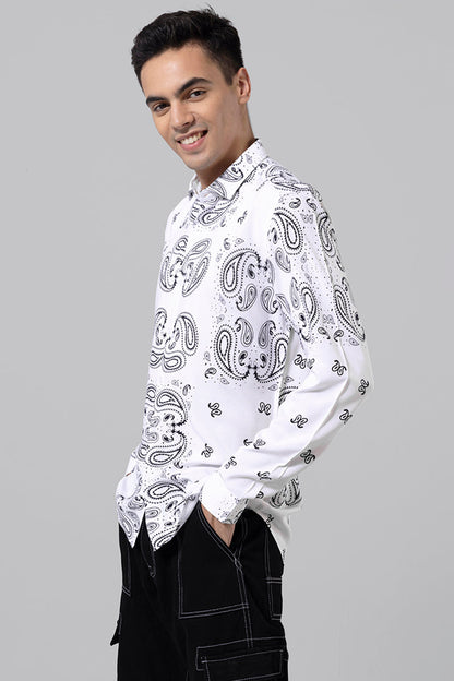 Antique Paisley White Shirt | Relove