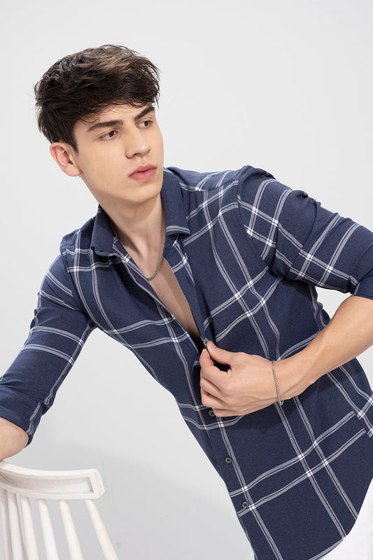 Everyday Checks Stone Blue Shirt | Relove