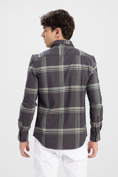 Everyday Checks Dark Grey Shirt | Relove