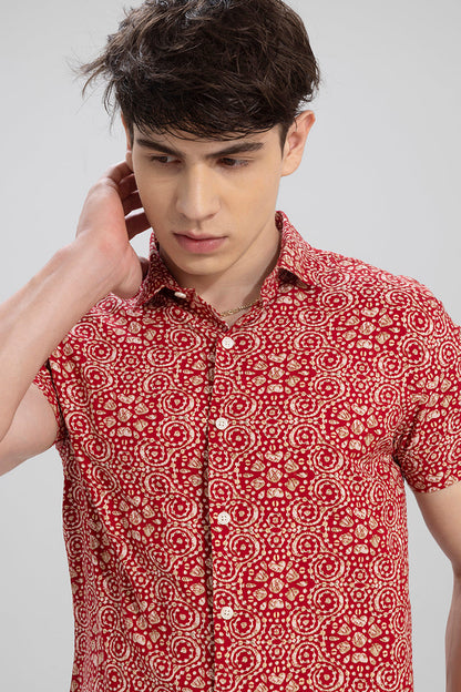 Bandhej Red Shirt | Relove