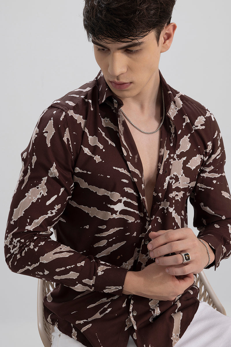 Splish Splash Brown Shirt | Relove