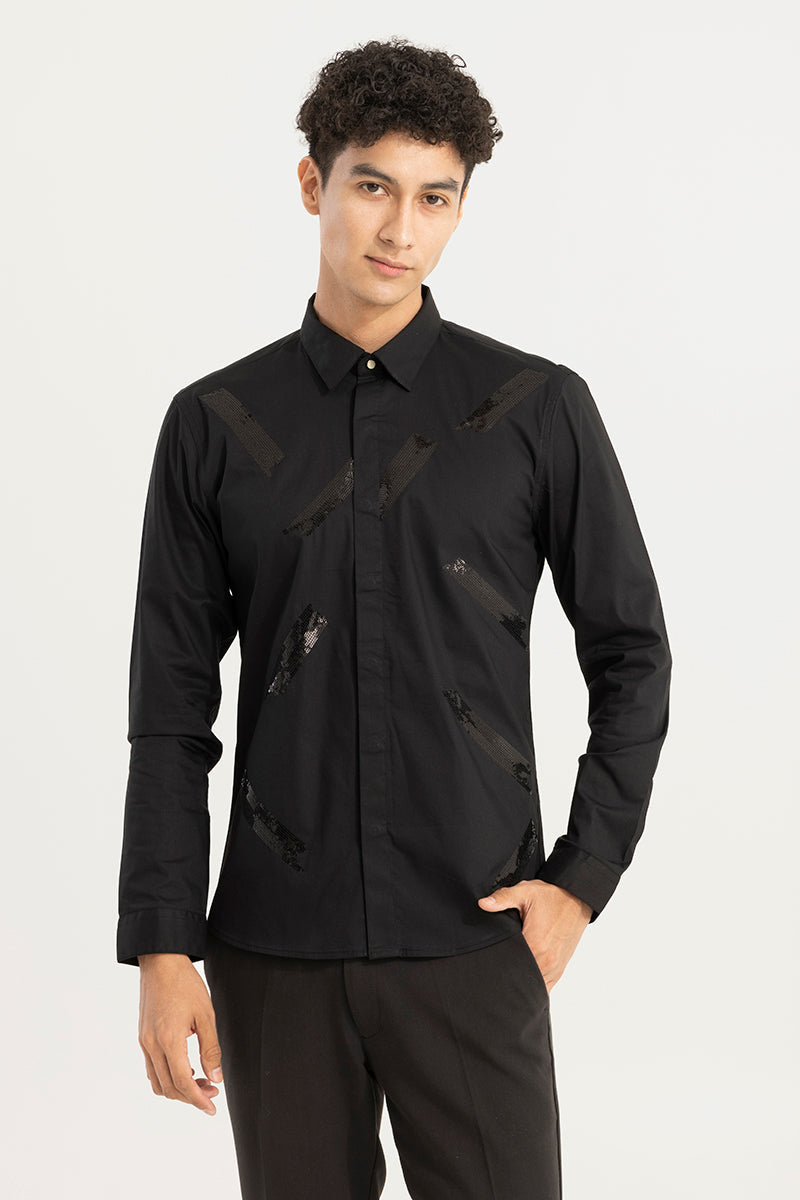 Slash Sequence Black Shirt | Relove