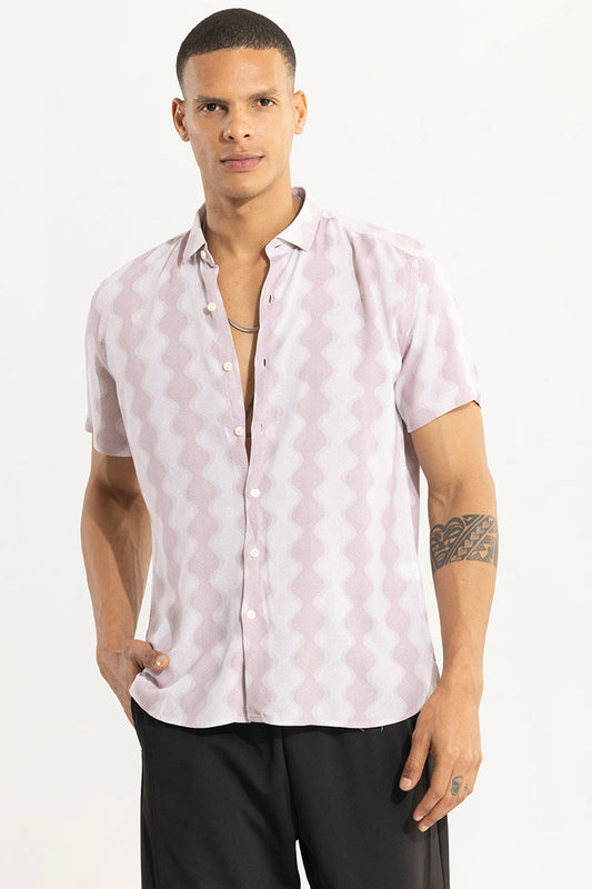 Flowing Zig Zag Pink Shirt | Relove