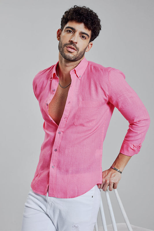 Mould Linen Pink Shirt | Relove