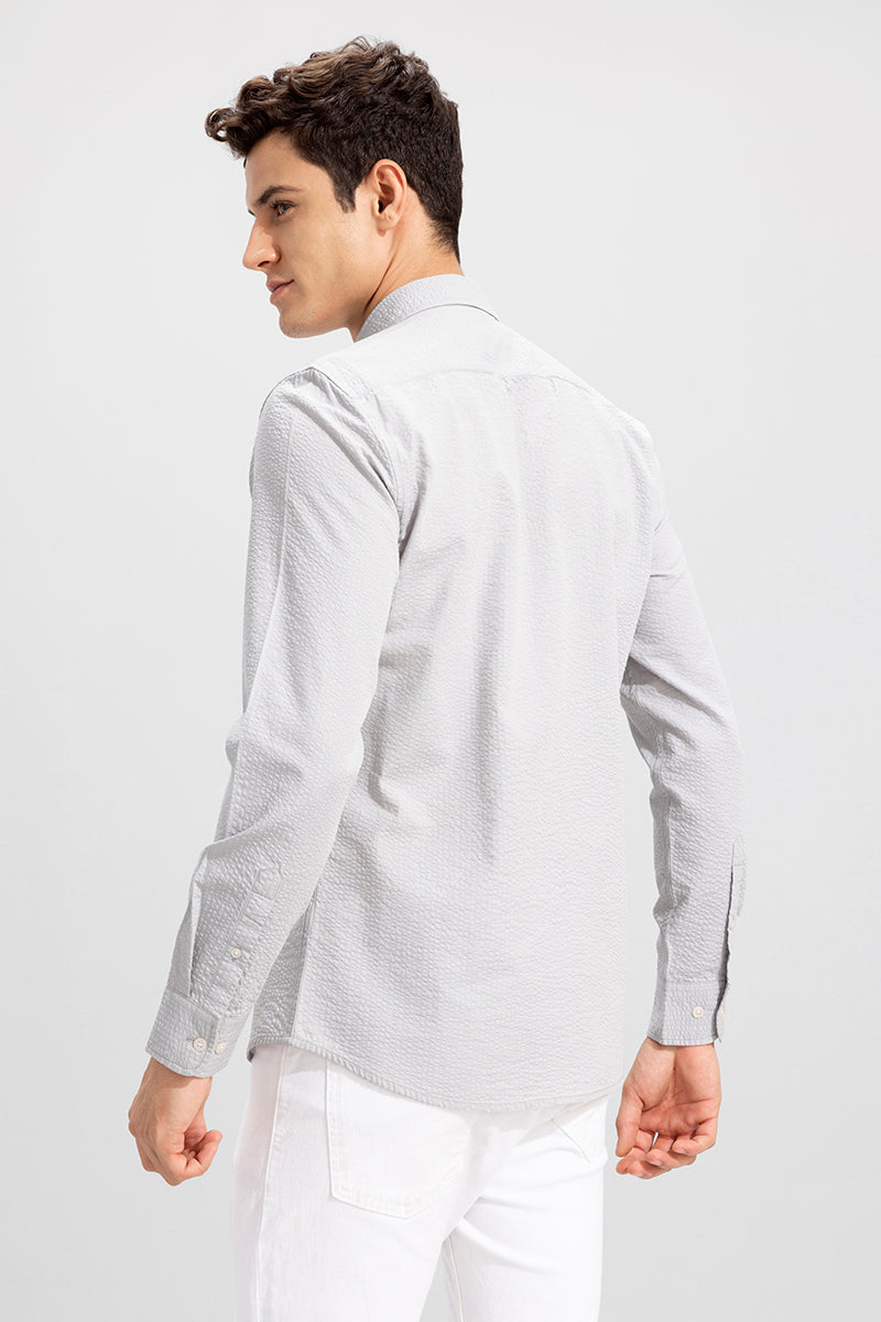 Bubble Seer Sucker Grey Shirt | Relove