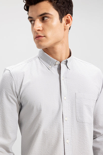 Bubble Seer Sucker Grey Shirt | Relove