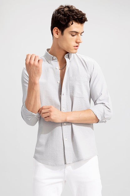 Bubble Seer Sucker Grey Shirt | Relove