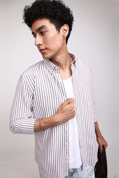 Basic Stripe Mauve Shirt | Relove