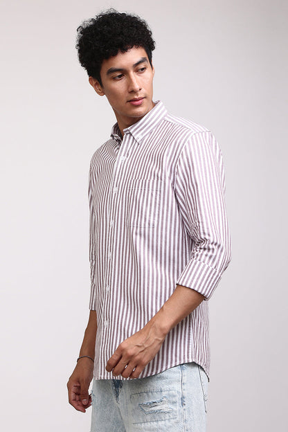 Basic Stripe Mauve Shirt | Relove