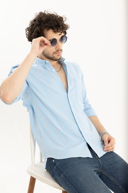 Stick Stripe Blue Shirt | Relove