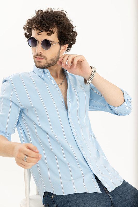 Stick Stripe Blue Shirt | Relove