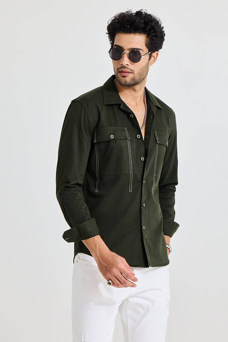 Hawky Olive Shirt | Relove