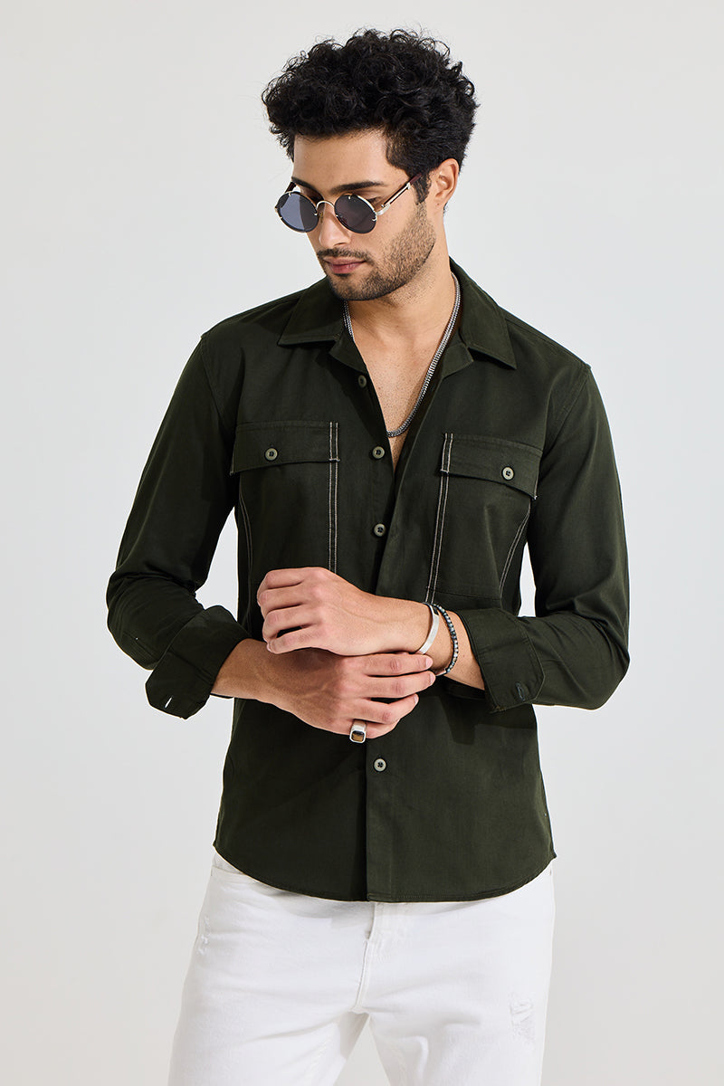 Hawky Olive Shirt | Relove