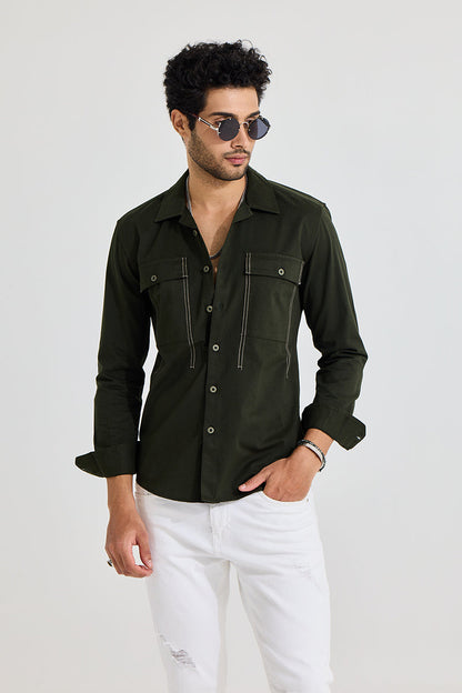 Hawky Olive Shirt | Relove